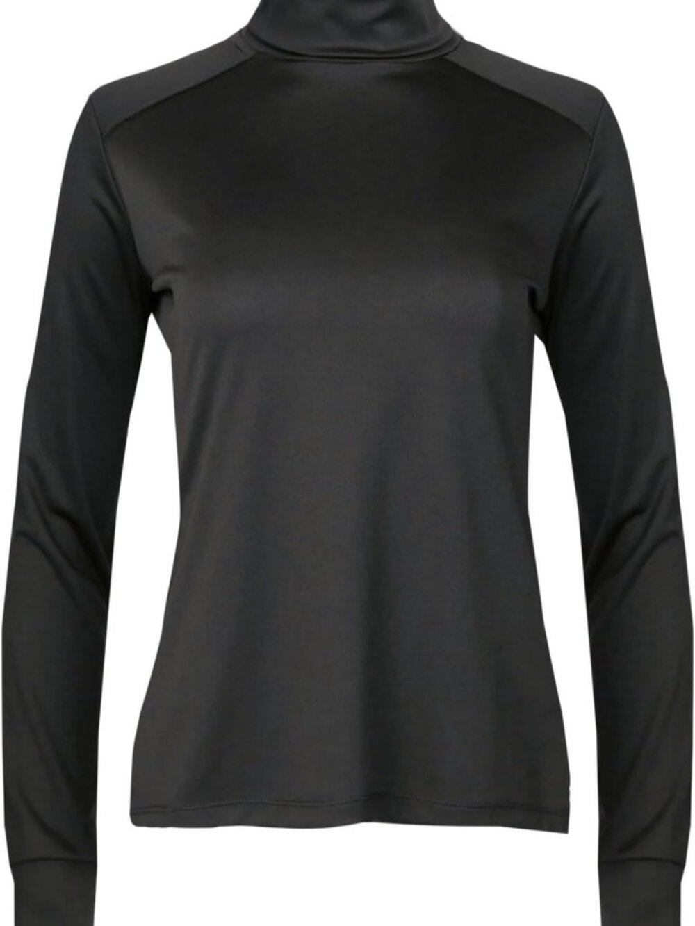 Cozy Women's Peach Skin Solid T-Neck Base Layer Top for Warmth & Comfort